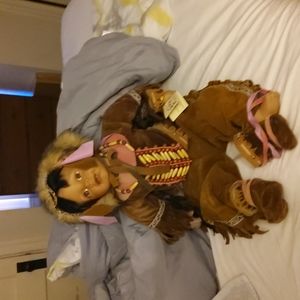 A porcelain Indian doll